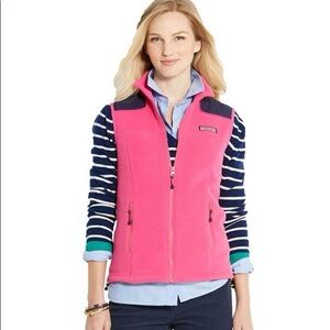 Vineyard Vines pink fleece vest